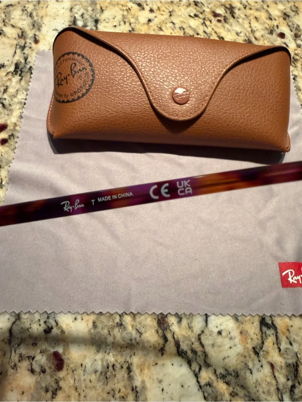 Ray-Ban Women’s Transparent Burgundy Round Sunglasses